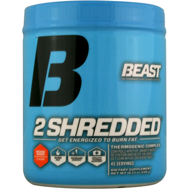 Beast Sports Nutrition 2 Shredded Orange Mango 45 svg | Muscleintensity.com