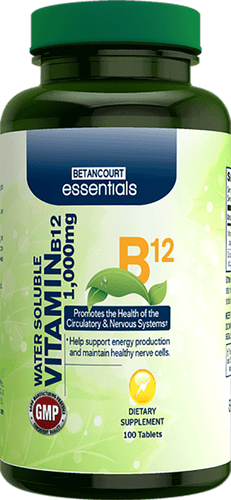 Betancourt Essential Water Soluble Vitamin B12 1000mcg 100 ct | Muscleintensity.com
