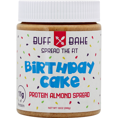Buff Bake Birthday Cake Protein Almond Spread 13 oz | Muscleintensity.com