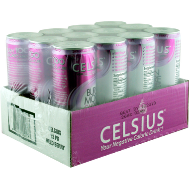 Celsius Sparkling Wild Berry 12 oz 12 ct | Muscleintensity.com