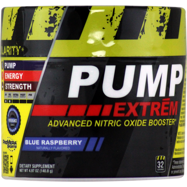 ProMera Sports Pump Extrem Blue Raspberry 32 svg | Muscleintensity.com