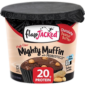 FlapJacked Mighty Muffin with Probiotics Chocolate Peanut Butter 12 ct | Muscleintensity.com