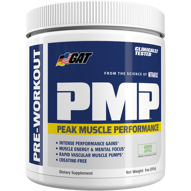 GAT PMP Peak Muscle Performance Green Apple 30 svg | Muscleintensity.com