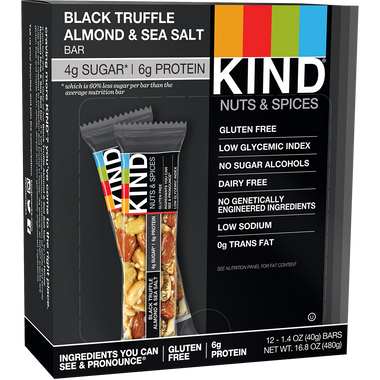 Kind Bars Black Truffle and Sea Salt 12 ct | Muscleintensity.com