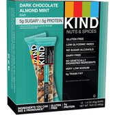 Kind Bars Dark Chocolate Almond Mint 12 ct | Muscleintensity.com