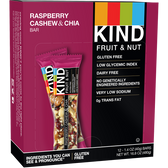 Kind Bars Raspberry Cashew and Chia 12 ct | Muscleintensity.com
