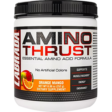 Labrada Amino Thrust Orange Mango 30 svg | Muscleintensity.com