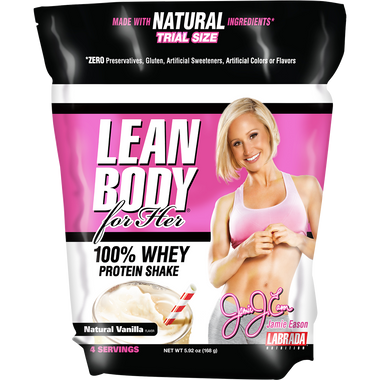 Labrada Jamie Eason 100% Whey Protein Shake Trial Bag Natural Vanilla 4 svg | Muscleintensity.com