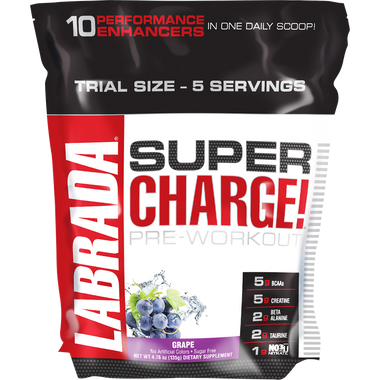 Labrada Super Charge 5.0 Trial Bag Grape 5 svg | Muscleintensity.com