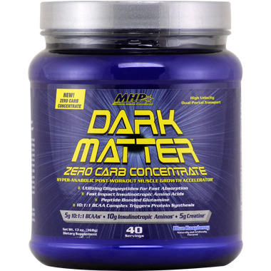 MHP Dark Matter Zero Carb Concentrate Blue Raspberry 40 svg | Muscleintensity.com
