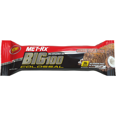 Met-Rx Big 100 Colossal Chocolate Caramel Coconut 9 ct | Muscleintensity.com