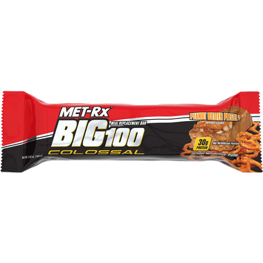 Met-Rx Big 100 Colossal Peanut Butter Pretzel 9 ct | Muscleintensity.com