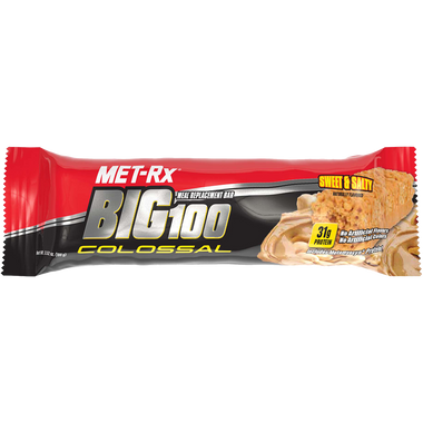 Met-Rx Big 100 Colossal Sweet N Salty Bar 9 ct | Muscleintensity.com