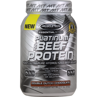MuscleTech Essential Platinum Hydrolyzed Beef Protein Double Dutch Chocolate 2 lbs | Muscleintensity.com