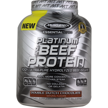 MuscleTech Essential Platinum Hydrolyzed Beef Protein Double Dutch Chocolate 4 lbs | Muscleintensity.com