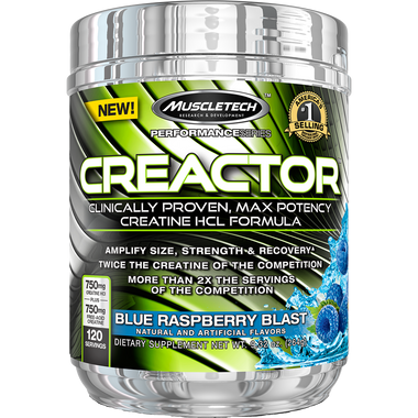 MuscleTech Performance Series Creactor Blue Raspberry 120sv | Muscleintensity.com