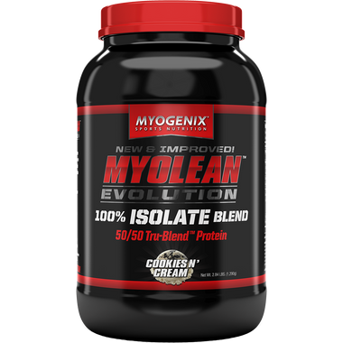 Myogenix MYOLEAN EVOLUTION 100% Isolate Blend Cookies n Cream 2.84 lbs | Muscleintensity.com