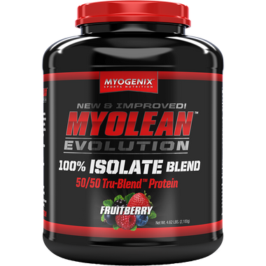 Myogenix MYOLEAN EVOLUTION 100% Isolate Blend Fruitberry 4.62 lbs | Muscleintensity.com