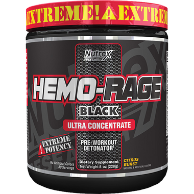 Nutrex Hemo-Rage Black Ultra Concentrate Citrus Burst 30 svg | Muscleintensity.com