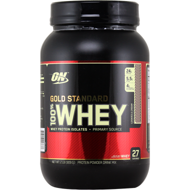 Optimum Nutrition 100% Whey Protein Cookies and Cream 2.07 lbs | Muscleintensity.com