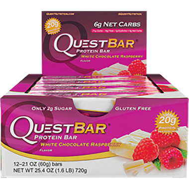Quest Bar White Chocolate Raspberry 12 ct | Muscleintensity.com