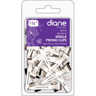 Diane 1 3/4" Single Prong Clips D15 80 Pack