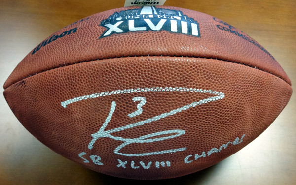 russell wilson autographed football