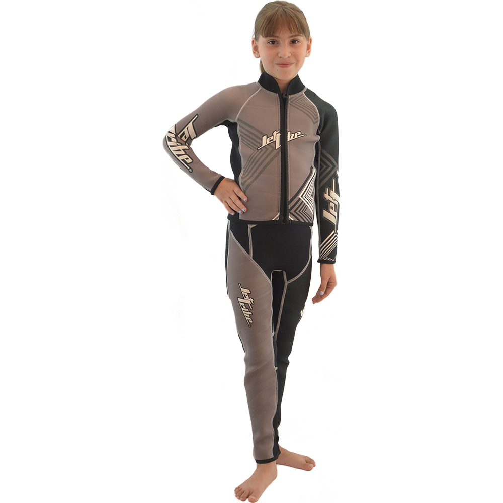 Kids (Big Kids) Wetsuit Young Heart Grey PWC Jetski Ride & Race