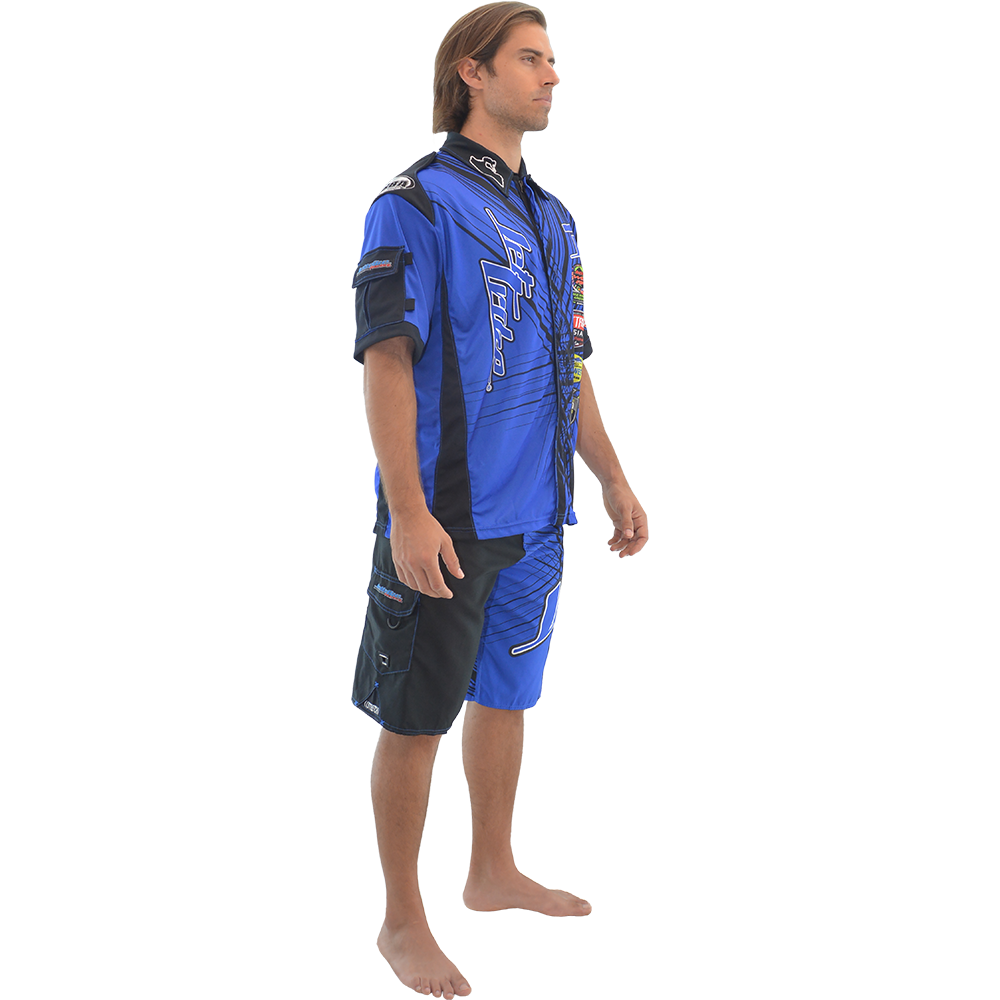 Men'S Pit Shirt Shockwave Grey / White PWC Jetski Ride & Race Jet Ski