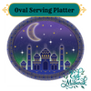 Eid Themed Oval Paper Serving Plate