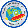 Space Explorer Personalised Sticker