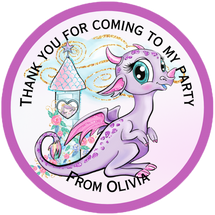 Magical Dragon Party Stickers