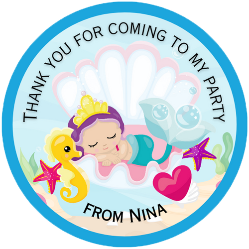 Mermaid Party Stickers