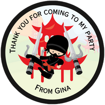 Ninja Warrior Party Stickers