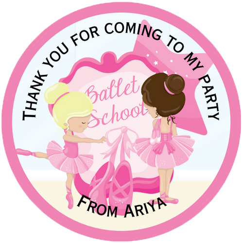 Ballet Slippers Party Stickers