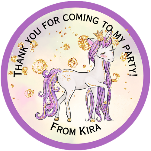 Personalised Cute Unicorn Stickers