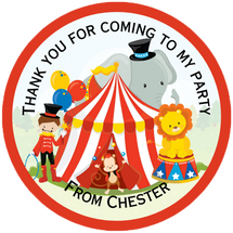 Personalised Circus Stickers