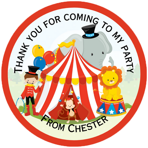 Personalised Circus Stickers