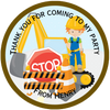 Construction Candy Cone Sticker