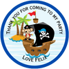 Pirate Party Bag Sticker