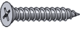 Tapping Screw Phillips Flat Head / #2 / 3/8" / 100