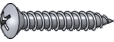 Tapping Screw Phillips Oval Head / #4 / 3/8" / 100