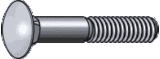 Carriage Bolt / 1/2" - 13 / 1 1/2" / 5
