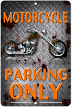 Motorcycle Parking Only Sign sku MS2180C
