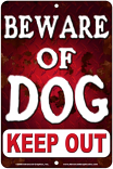 Beware of Dog Keep Out Sign sku MS3325A