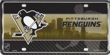 Pitsburgh Penguins Metal License Plate