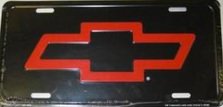 Chev Red Black Auto Plate