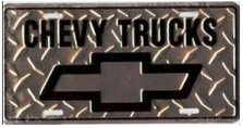 Chev Trucks Checker Auto Plate