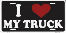 I Love My Truck Auto Plate