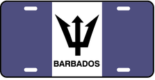Barbados World Flag Auto Plate